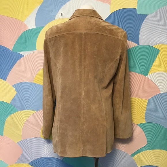 Genuine Suede C’est City tan blazer size 10 - Picture 4 of 6